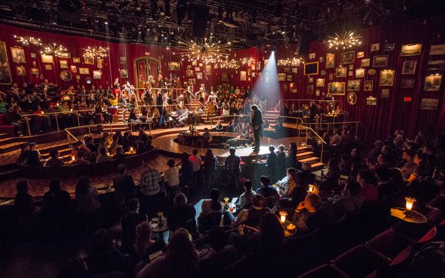 Actors raise a glass in Natasha, Pierre & The Great Comet of 1812