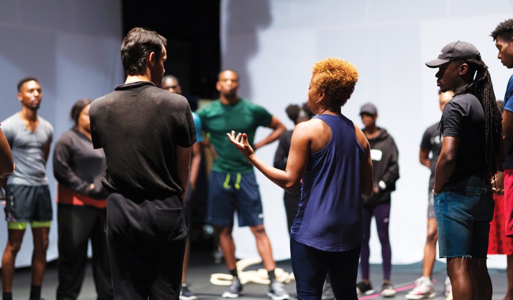 The cast and creative team of The Black Clown discuss the show during rehearsals