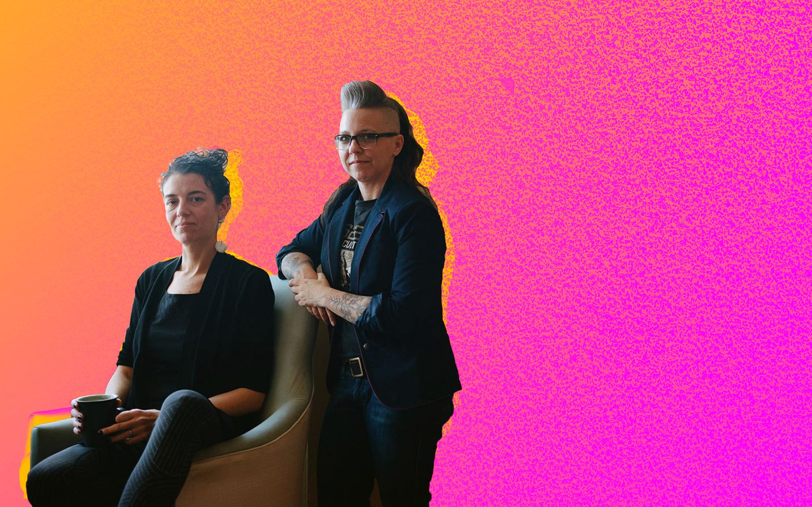 Creators of Miss You Like Hell Quiara Alegría Hudes and Erin McKeown.