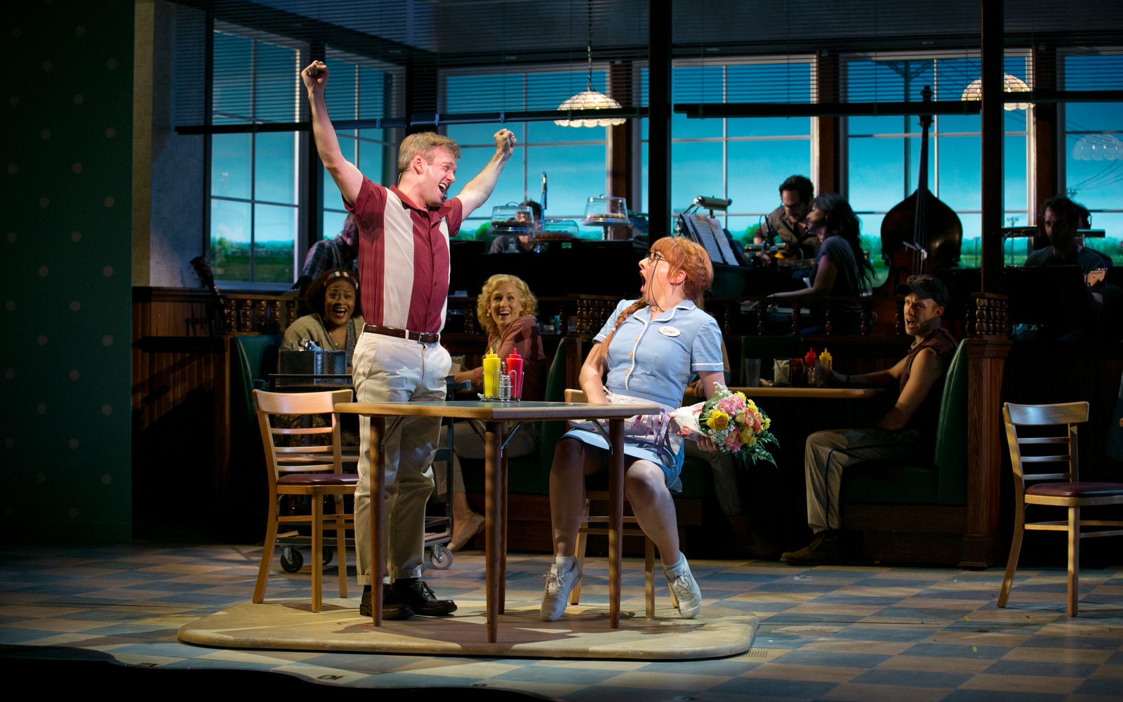 Jeremy Morse and Jeanna de Waal in Waitress.