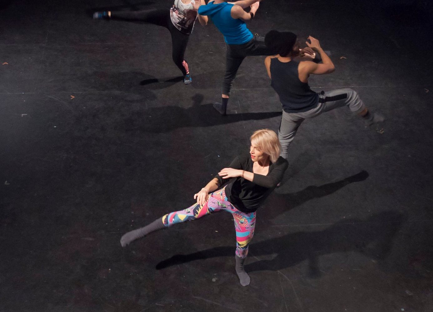 Actors in rehearsal for Searching for Signal.