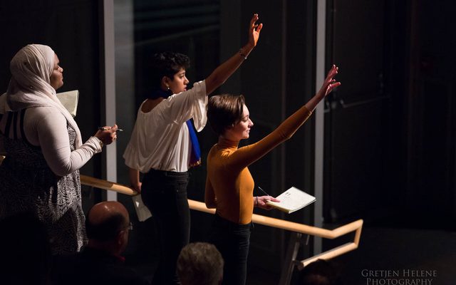 Teen performers in 2016 performance of "Proclamation 4: Borders/Boundaries"