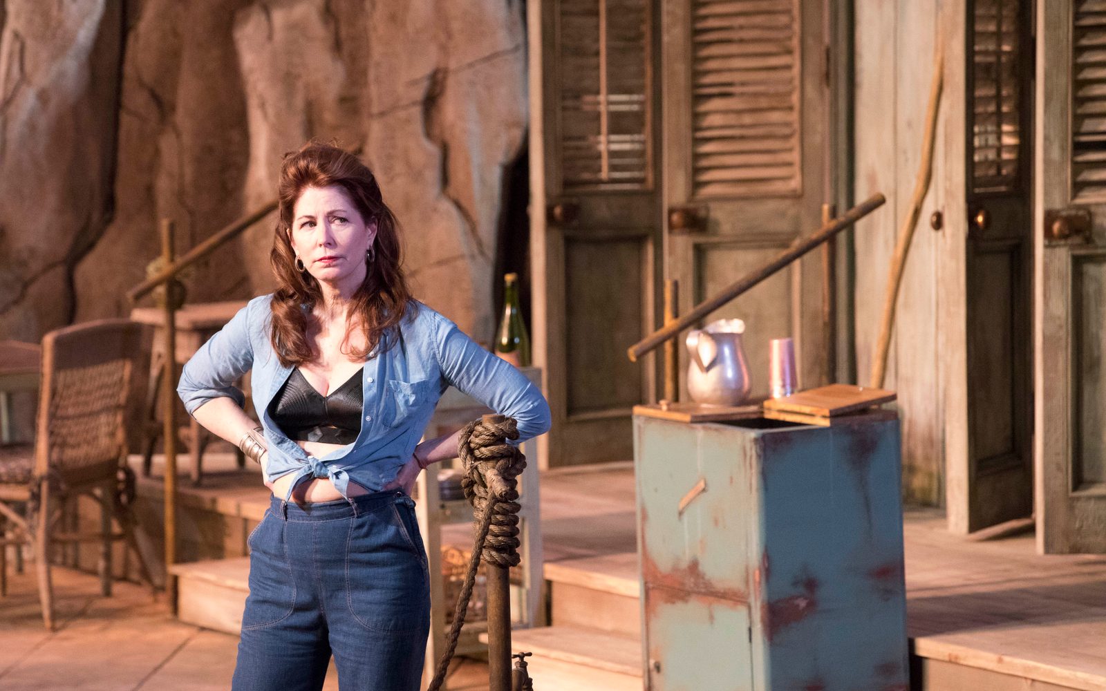 Dana Delany onstage as Maxine Faulk in The Night of the Iguana