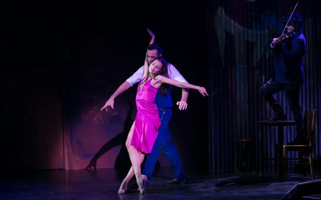 Micaela Spina, Juan Cupini, and band member Julio Dominguez.