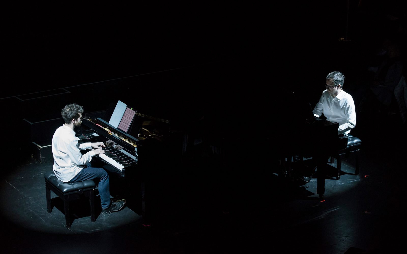 Matthew Aucoin and Conor Hanick in Cage Match at the 2017 Run AMOC! Festival.