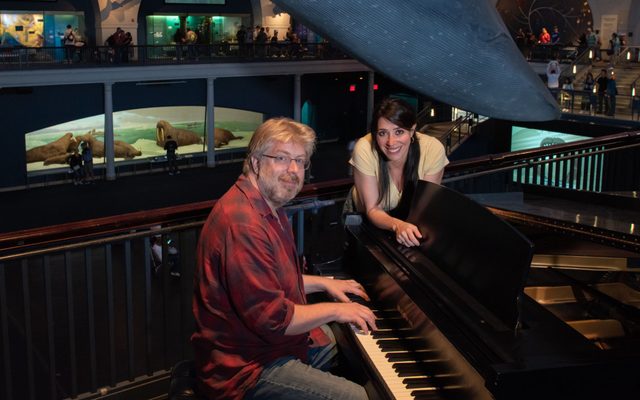 Dave Malloy and Rachel Chavkin at the American Museum of Natural History.