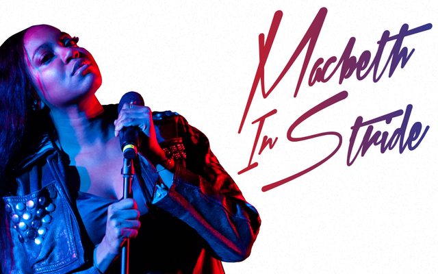 Whitney White with title of the show Macbeth In Stride