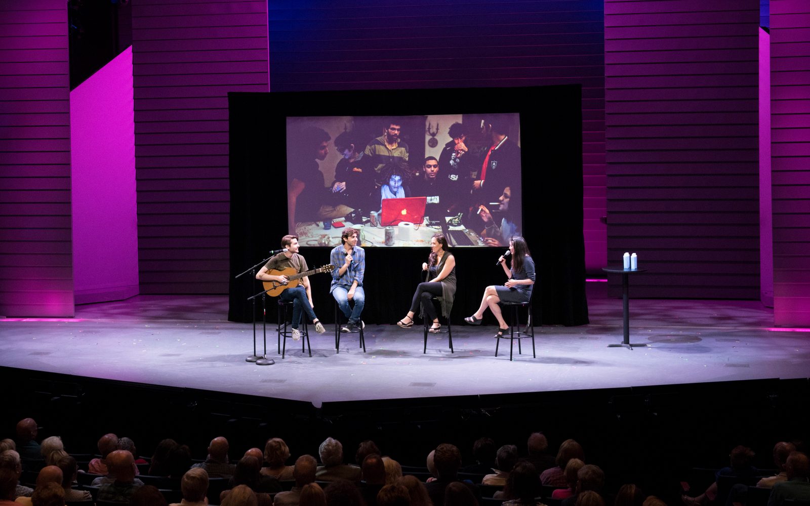 Daniel Lazour, Patrick Lazour, Taibi Magar, and Diane Paulus as the A.R.T. 2018/19 Season Preview.