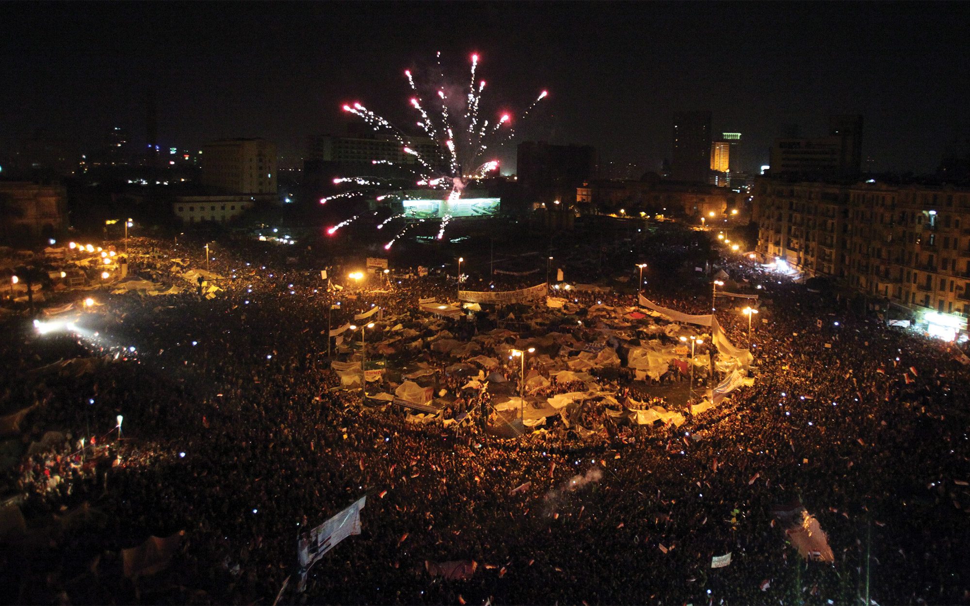 Egyptian protesters in Cairo’s Tahrir Square