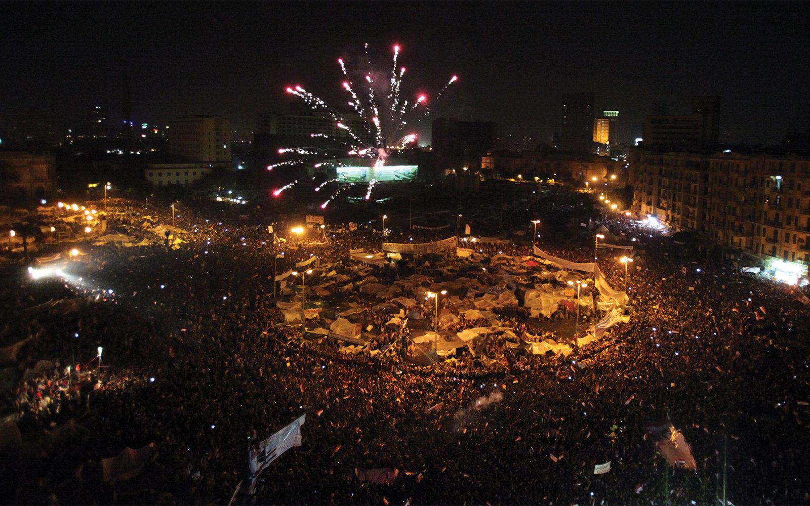 Egyptian protesters in Cairo’s Tahrir Square