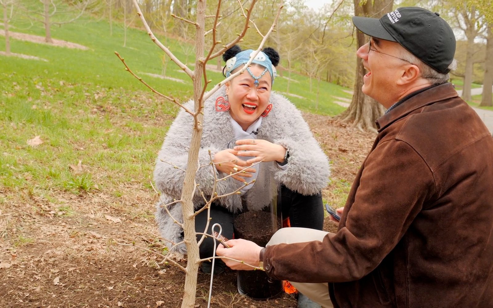 Diana Oh at the Clairvoyance Closing: The Tree Planting Ceremony at Arnold Arboretum.