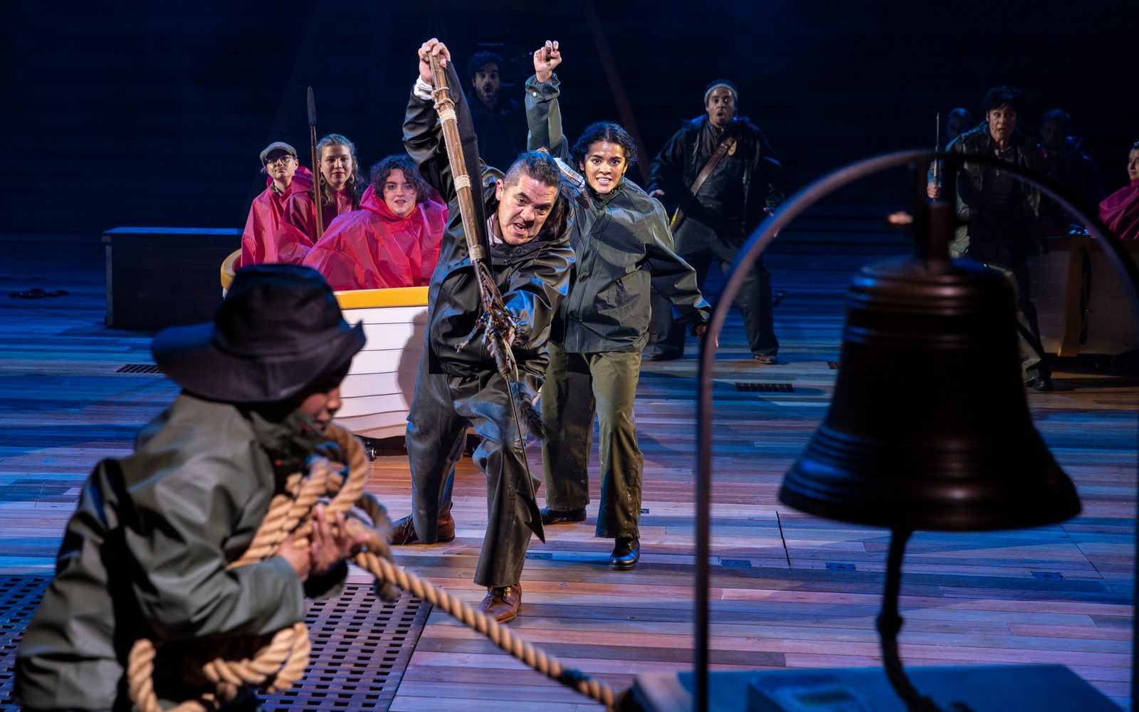 Morgan Siobhan Green, Matt Kizer, Kalyn West, and members of the cast of Moby-Dick.