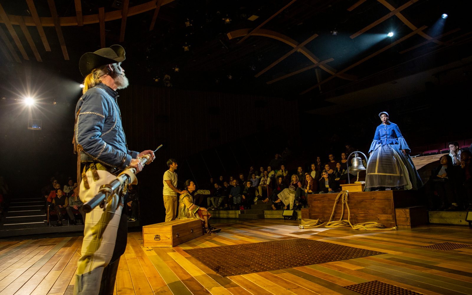 Tom Nelis, Manik Choksi, Andrew Cristi, and Dawn L. Troupe in Moby-Dick.