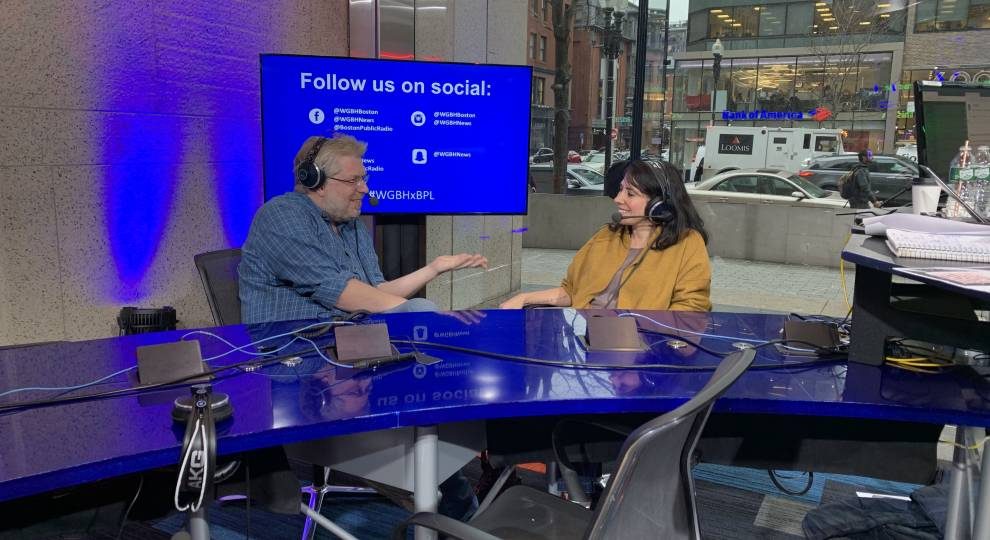 Dave Malloy and Rachel Chavkin at the BPL WGBH Studio