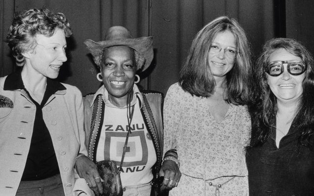 Ti-Grace Atkinson, Flo Kennedy, Gloria Steinem, and Kate Millet in 1977.
