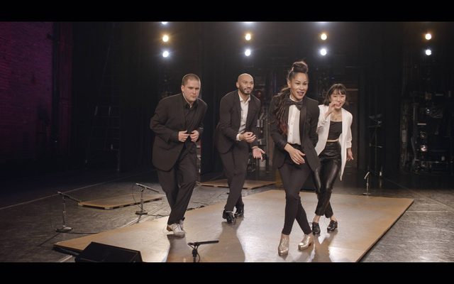 Anthony Morigerato, John Manzari, Ayodele Casel, and Naomi Funaki performing “Caravan.”