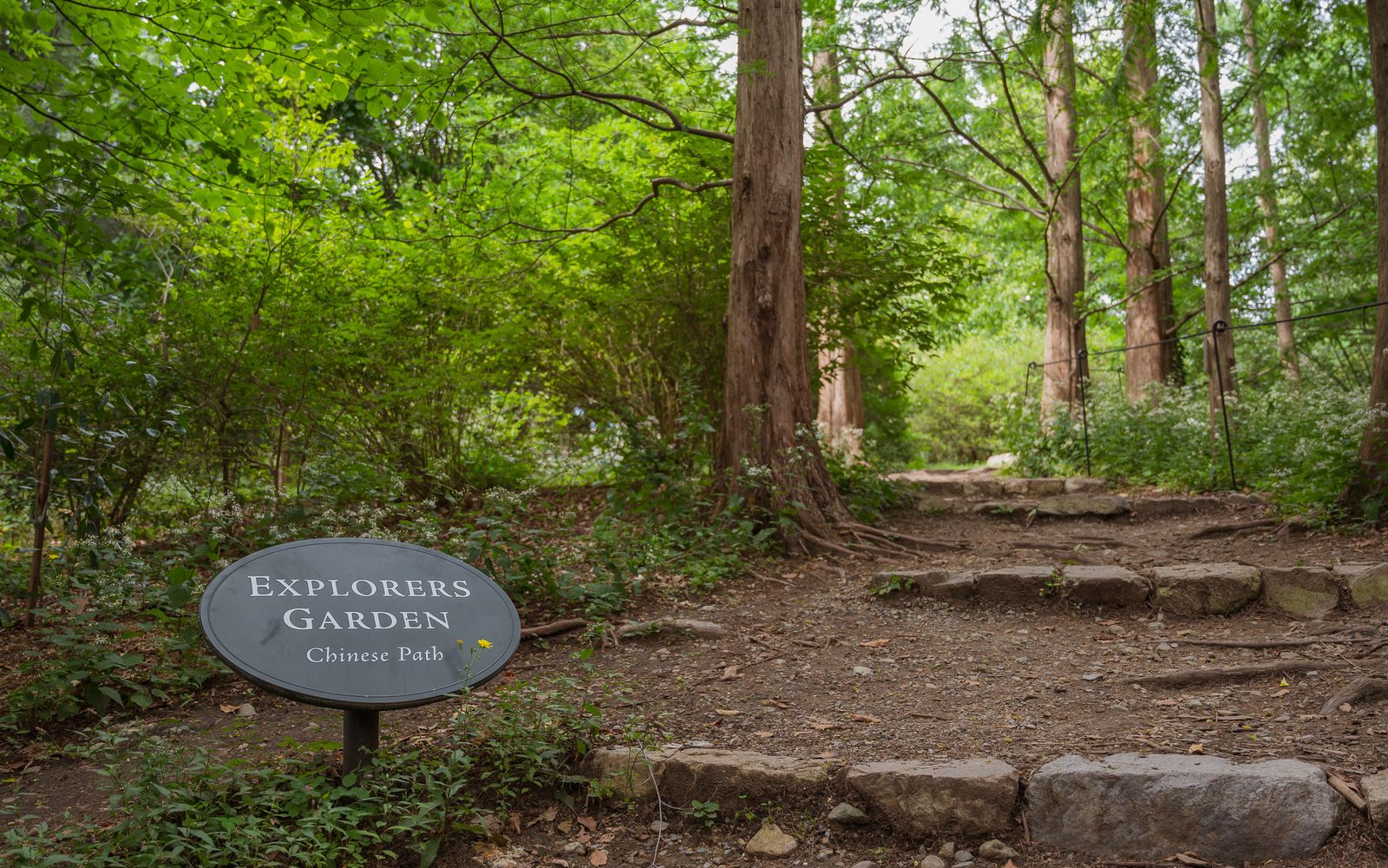 The entrance to The Explorer’s Garden at the Arnold Arboretum.