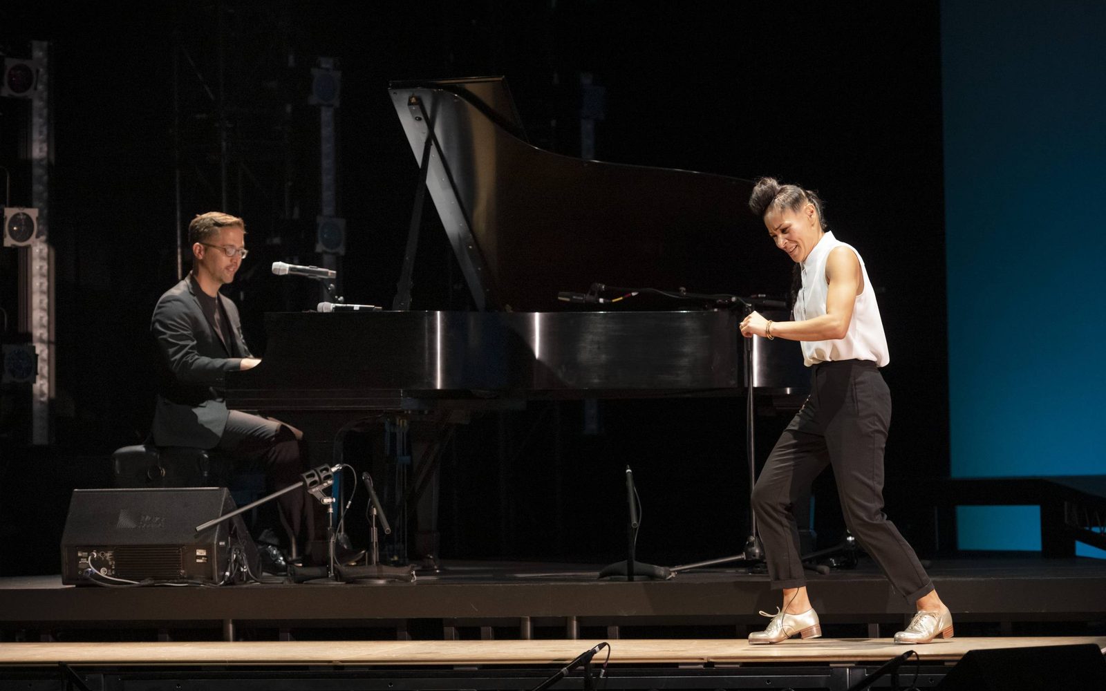 Anibal Cesar Cruz and Ayodele Casel improvise in Ayodele Casel: Chasing Magic.