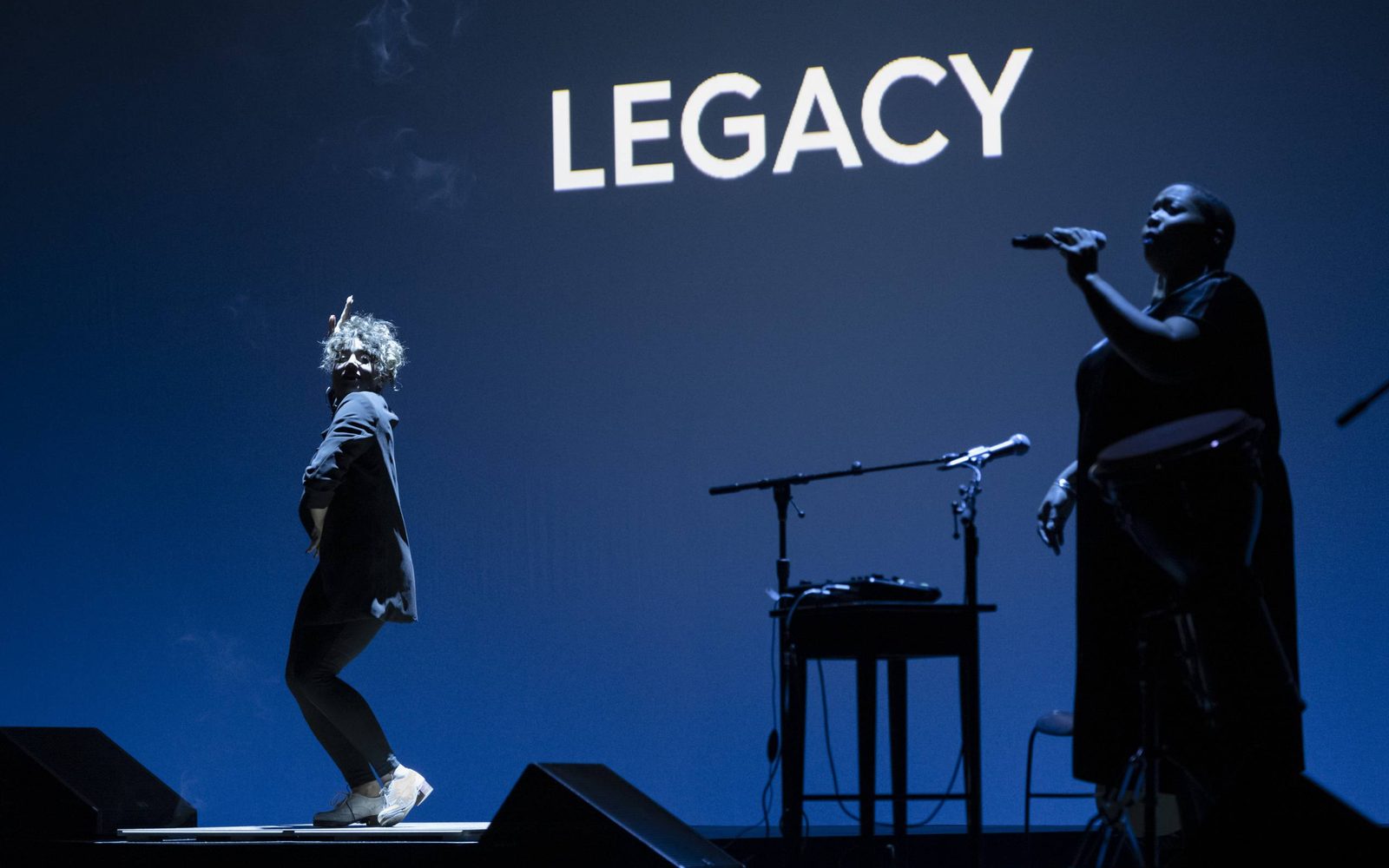 Amanda Castro and Crystal Monee Hall in Ayodele Casel: Chasing Magic.