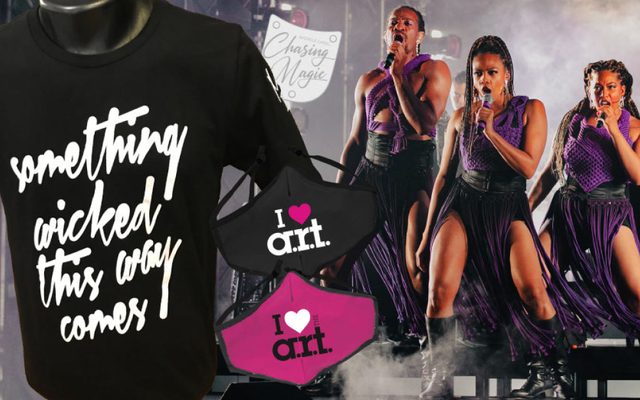 “Something wicked this way comes” T-shirt, A.R.T. face masks, performers in Macbeth In Stride