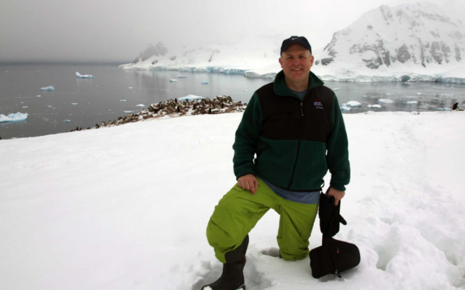 Daniel Schrag on an ice floe.