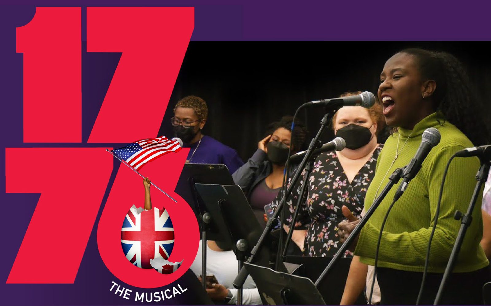 Crystal Lucas-Perry and Shawna Hamic in rehearsal for 1776.