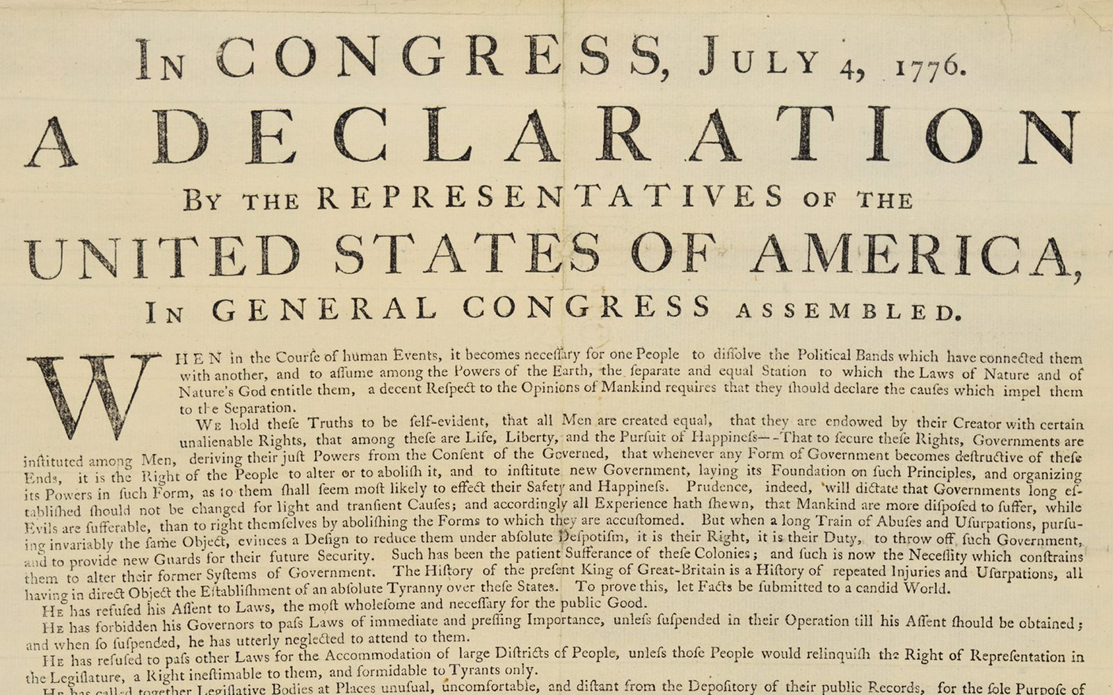 Declaration of Independence, Dunlap Broadside