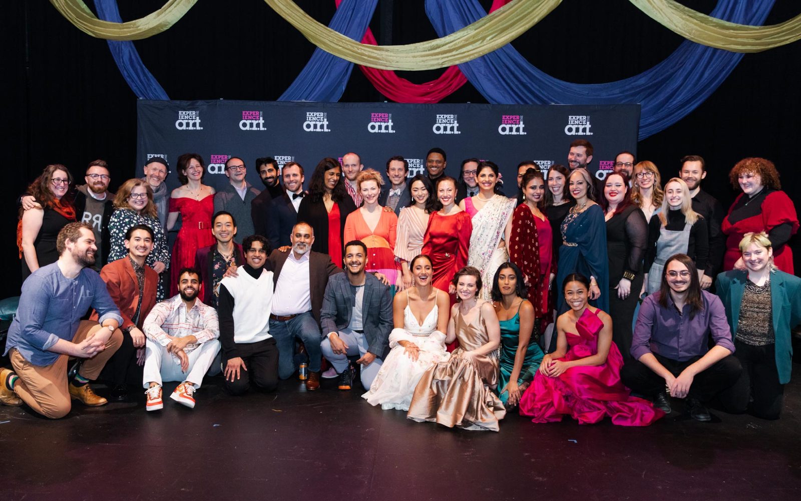 The cast, creative team, and crew of Life of Pi dressed up for Opening Night.